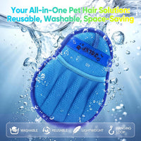 Pet Hair Removal Glove for Cat & Dog - Blue-1Pack - image 4