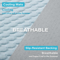 MICROCOSMOS Dog Sleeping Pad & Pet Cooling Mat - 36" x 36" / BlueWhite - image 3