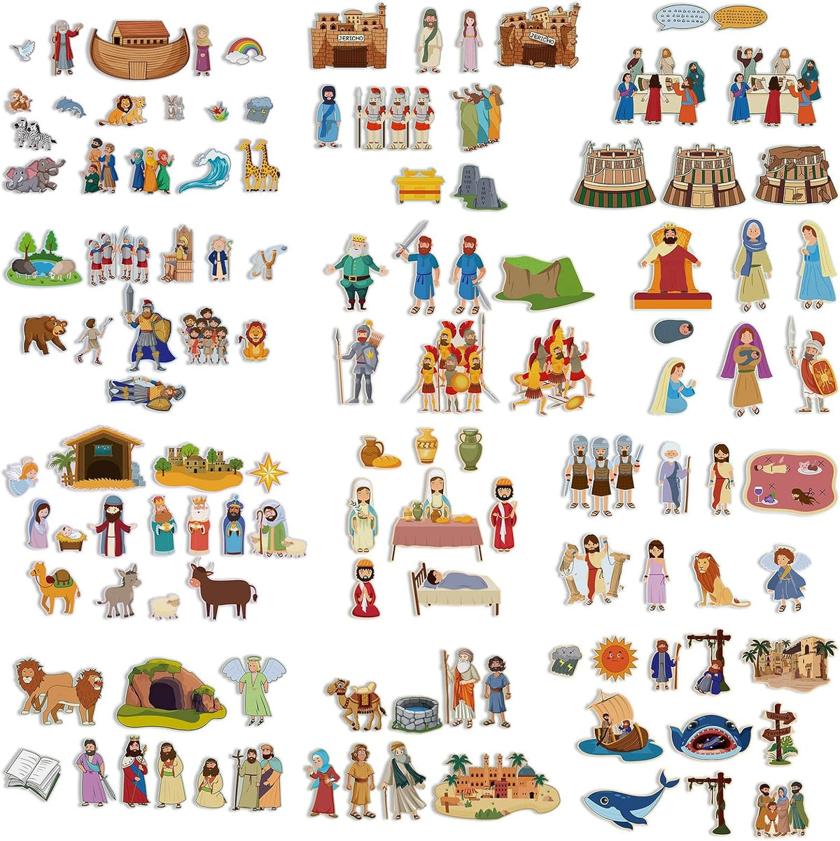 Windkream felt story pieces with fairy tale characters, animals and scene cutouts for flannel board - view 2