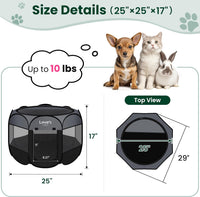 Love's cabin Pet Puppy Dog Playpen - Dark Grey / 25.0"L x 25.0"W x 17.0"H - image 3