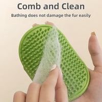 4-Pack Silicone Cat Brush Set, Pet Scratcher and Massager – Adjustable Pet Deshedding Brush, Bath Brush for Cats and Dogs, Suitable for Furniture Legs & Corners (4PCS (2 Yellow + 2 Green))