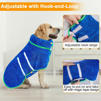 Unicorn Catcher Dog Bathrobe Super Absorbent Quick Drying Robe - X-Large / Blue - image 2