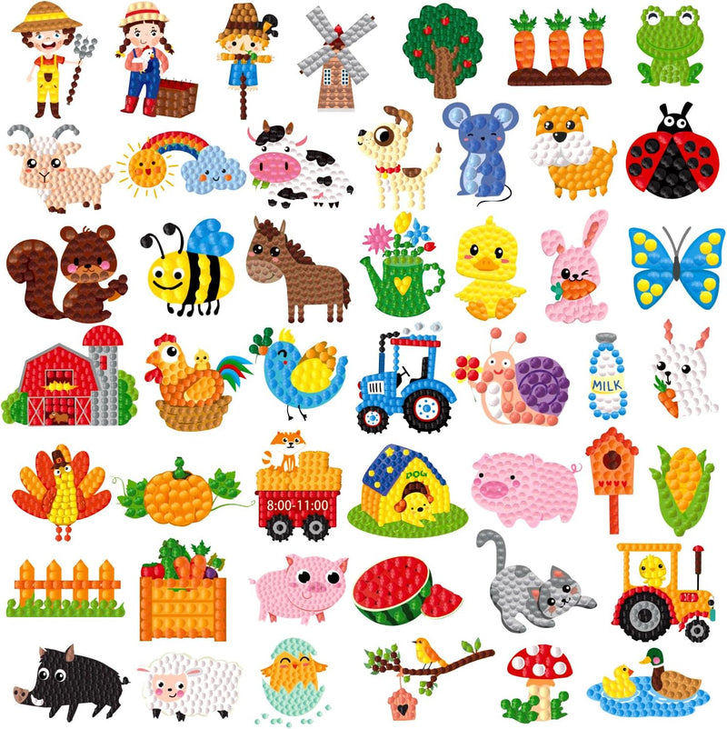 Labeol Diamond Art Kits for Kids Boys and Girls Ages 6-8-10-12 Easy - Farm