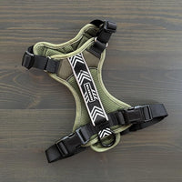Wilderdog Lightweight Dog Harness with Reflective Straps - Small - Olive