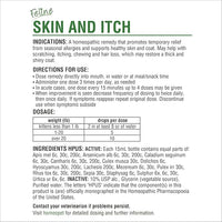 HomeoPet Feline Skin and Itch, Safe and Natural Cat Supplement for Itchy Skin, Skin and Itch Relief for Cats, 15 Milliliters