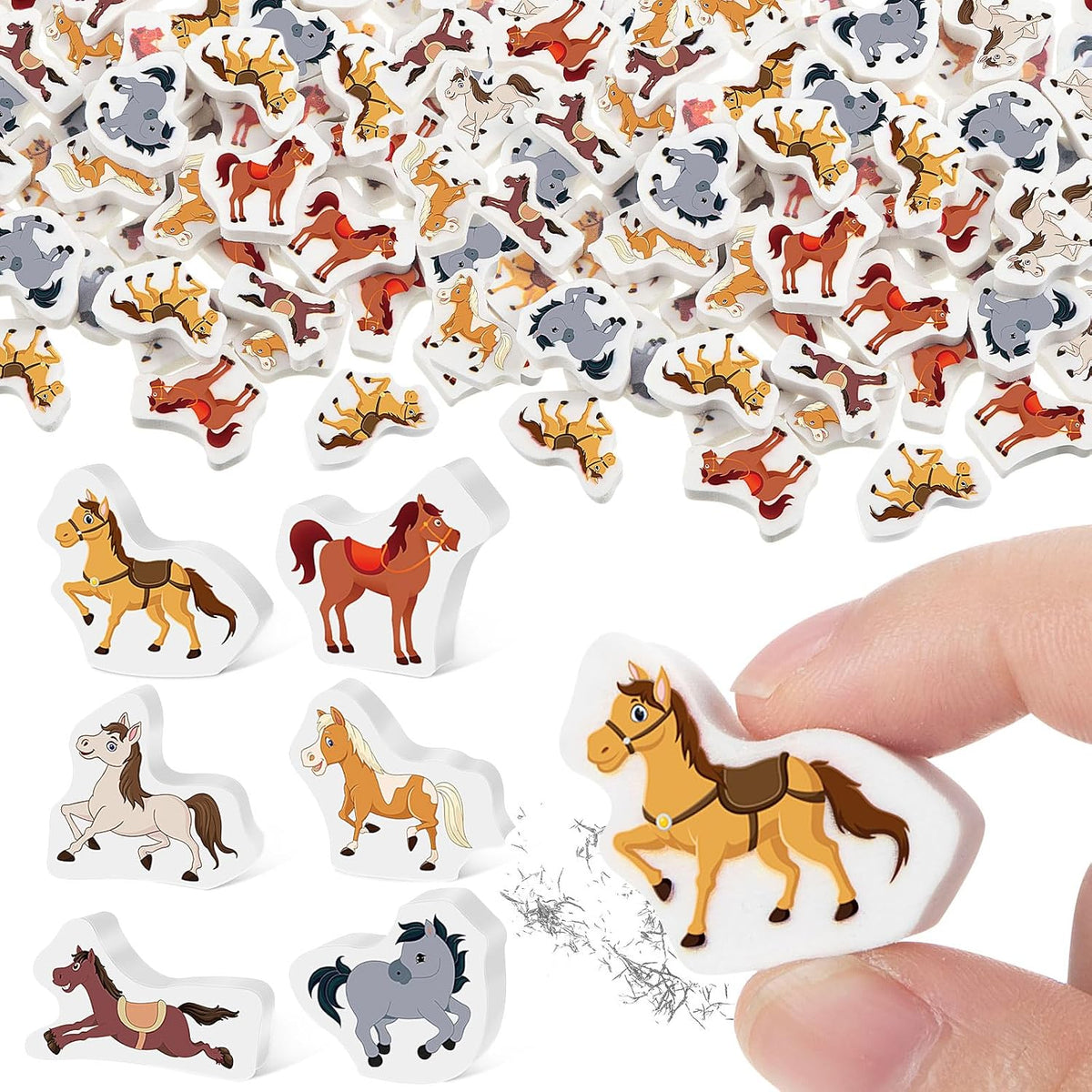 Chivao mini dog erasers for kids, 72 rubber erasers in poodle, pug, corgi and dachshund styles