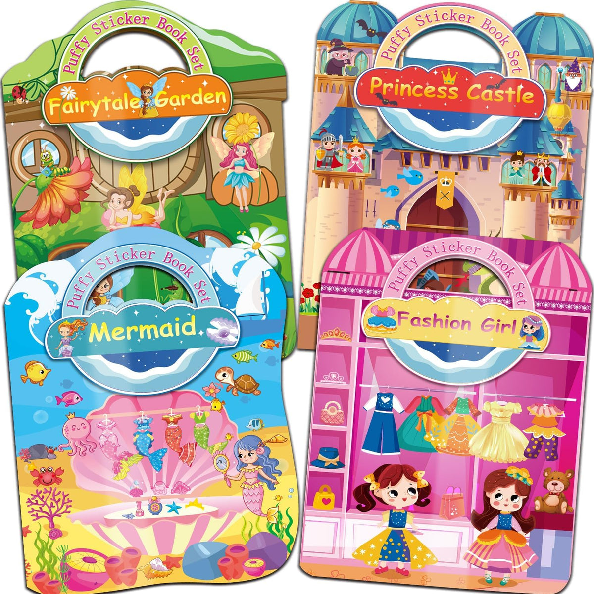 Kalysky 3 pack Halloween reusable sticker books for toddlers with handles - view 7