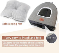 Cat Bed for Indoor Cats - Cat Cave Beds Cat House Cat Tent with Removable Washable Cushioned - Grey-2 / M(15 x 15 x 15 Inch) - image 3