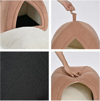 Amazon Basics Cat Bed Cave - Pink / L-17.5"×17.5"×17.5" - image 2
