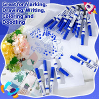 Janlaugh washable markers bulk pack of 24 broad line markers with conical tips - view 18