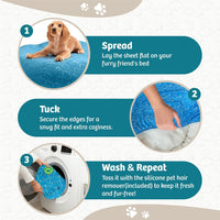 Round Dog Bed Covers Replacement Washable - Cloud Nine / X-Large (Up to 55″) - image 2
