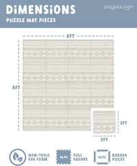 Play Platoon Kids Play Mat, 9 Tile 72x72 Inch - 96"L x 96"W x 0.6"Th / Canyon - image 2