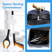 Grabber Reacher Tool - 32” Extra Long Foldable Gripper and Reaching Tool - Heavy Duty Pick Up Stick Grabbers for Seniors, Trash, Surgery Recovery Must Haves Gifts (Orange)