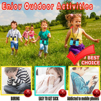 Kids Binoculars Ages 3-12 with Compass & Whistle – Fun for Kids & Family - Blue - image 3