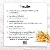 LAFEBER'S Premium Daily Diet Pellets Pet Bird Food, Made with Non-GMO and Human-Grade Ingredients, for Macaws and Cockatoos, 25 lb