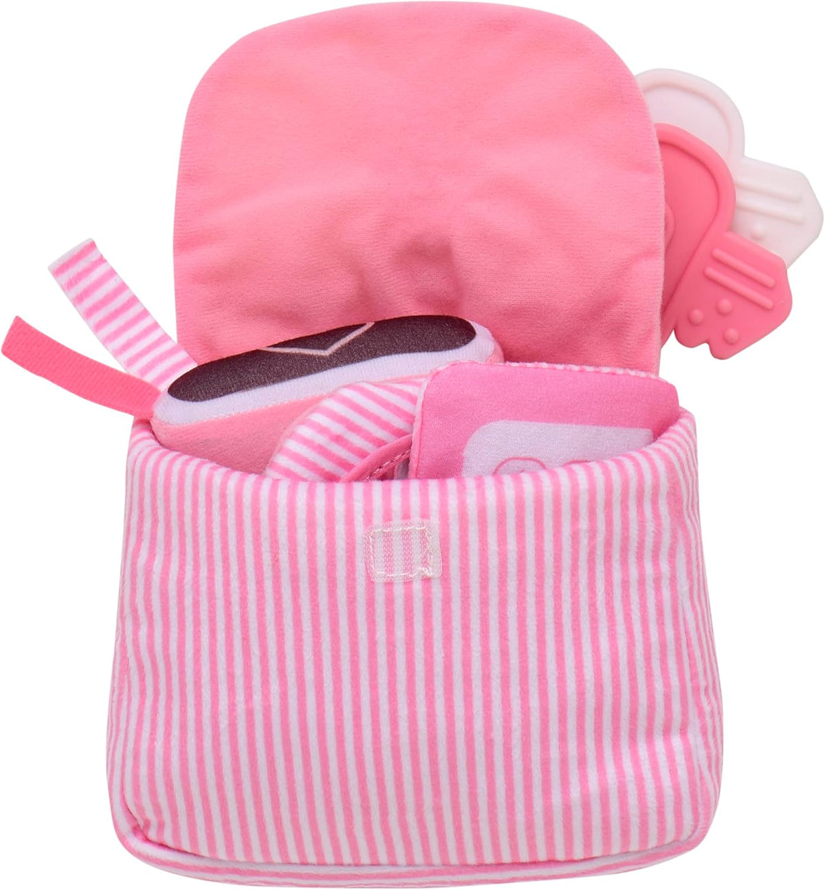 Baby Starters My First Golf plush play set in blue stripe with fabric bag, club, ball and flag - view 14