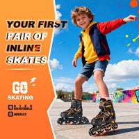 2PM SPORTS Adjustable Inline Skates for Kids, Youth and Adults – Fun for Kids & Family - E Orange / Small - Little Kid (9C-12C US) - image 2