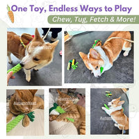 3PCS Green Woven Pet Chew Set, Dog Chew Accessories, Cat Interactive Chews, Safe & Durable Braided Chews for Dogs, Cats & More Pets