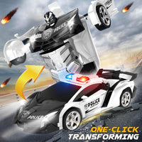 Dolanus Remote Control Car, Transform Robot, Boys Toys Gifts - Police-black - image 2