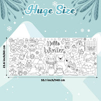 Dvbonike Jumbo Mandala Coloring Poster Giant Flower DIY Drawing Paper - Polar Animals (including mini-games) - image 2