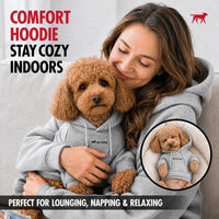 Tuff Pupper Dog Hoodie, Premium Quality Insulated Fabric - Heather Grey / Small (15-25 lbs) - image 4