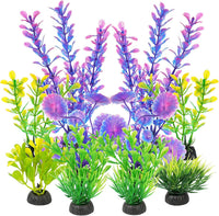 AQUANEAT Artificial Fish Tank Plants - Purple