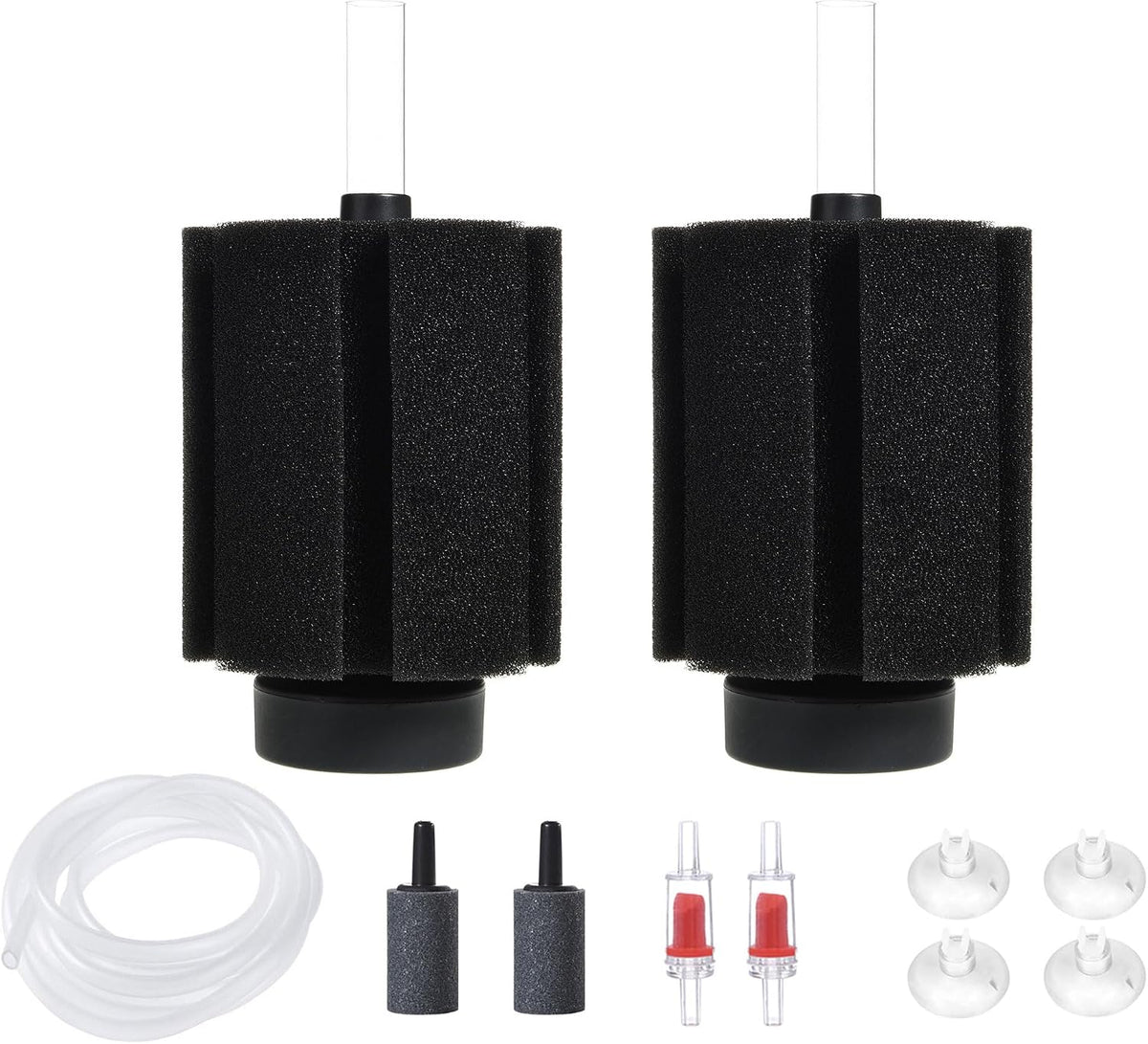 ALEGI Aquarium Bio Sponge Filter with Ceramic Media for 40-75 Gal - 10-40 Gallon 2 pack