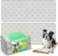 FXW Washable Pee Pads for Dogs, Puppy Pads with Super Absorbent, Specifically Designed for Potty Training, 75" × 30" Rectangle, Khaki, 2 Packs
