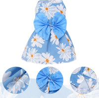 choyaxo Floral Dog Dress Cute Dog Skirt Pet Dress Summer Pet Clothes - Leaf / Large - image 3