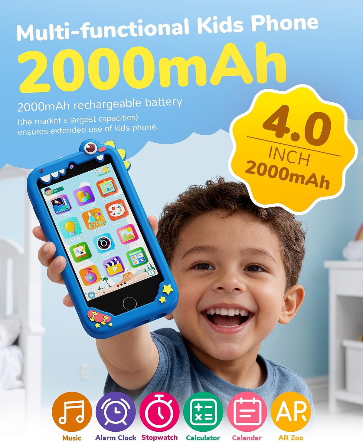 KOKODI Kids Smart Phone Toys - Android Blue - image 4