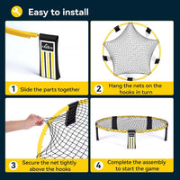 Fastes roundnet game set with round net, three balls and carrying bag - view 8