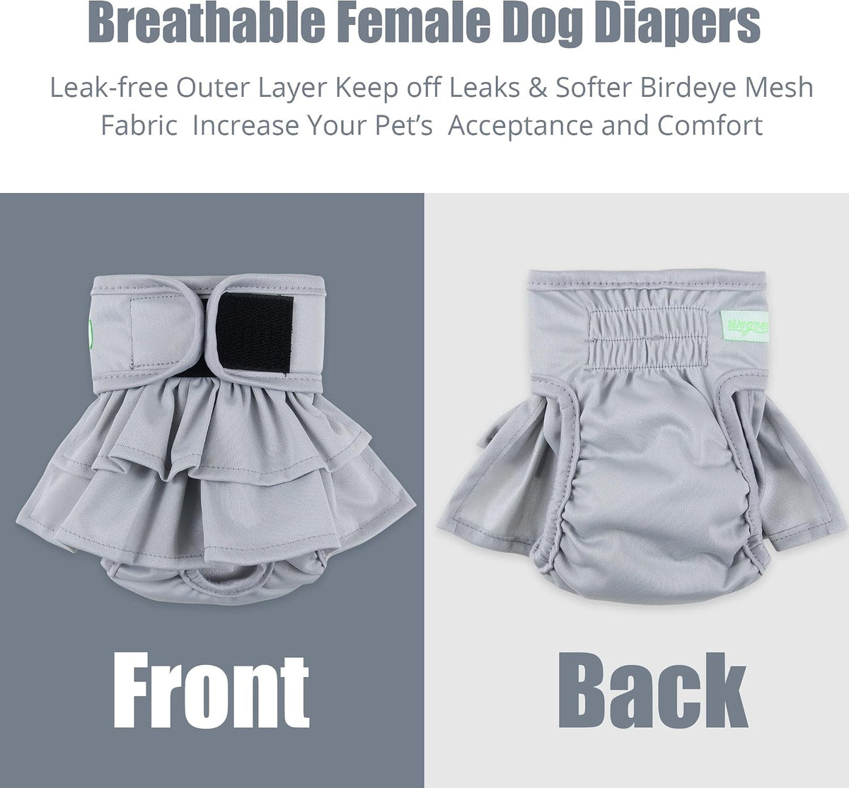 wegreeco Dog Diapers Female - Small (Pack of 3) / Champagne Colour - image 4