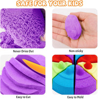 NiToy FlexiSand Toy Sand 2.2Lbs Moldable Sensory Sand for Kids - Purple - image 2