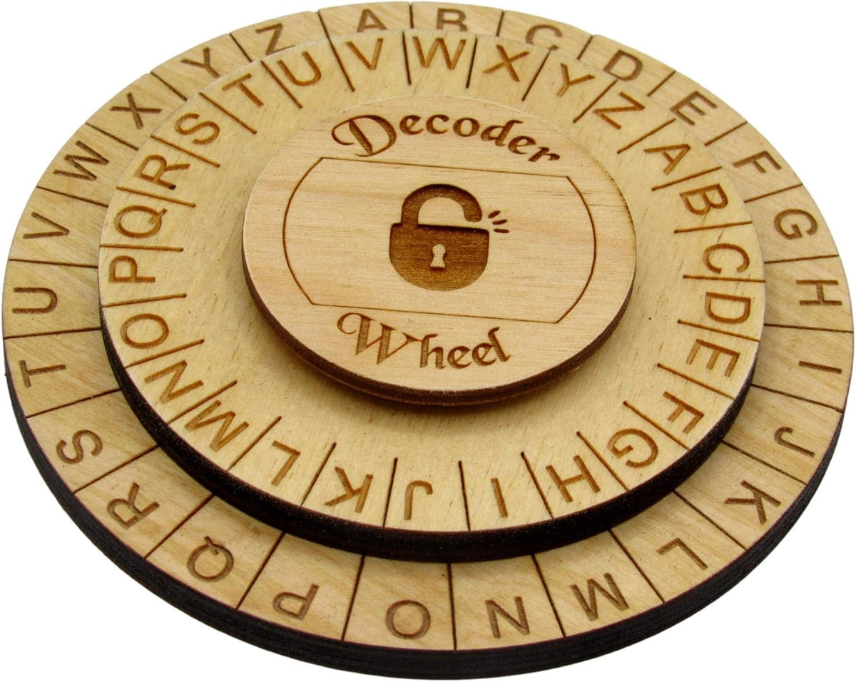 Creative Escape Rooms Hide and Seek laser engraved cipher wheel decoder, 2 pack - view 3
