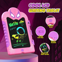 LCD Writing Tablet for Kids: Spidolapse Colorful Doodle Board - Red & Pink / 2 PACK - image 3