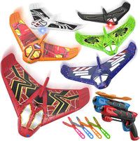 Fuwidvia 3 Pack Airplane Launcher Toys - Red&green&orange&blue&black&white