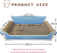Luxury Cardboard Cat Scratcher Sofa Bed - Blue Sofa - image 3
