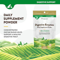 NaturVet – Digestive Enzymes - Plus Probiotics & Prebiotics – Helps Support Diet Change & A Healthy Digestive Tract – for Dogs & Cats – 10 oz Powder