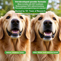 Dog Dental Powder,Dog Teeth Cleaning Powder,Dog Dental Cat Dental Care,Cat and Dog Teeth Cleaning,Canine Plaque Remover Helps Reduce Bad Breath,Improve Pet's Oral Cavity and Freshen Breath（80G）