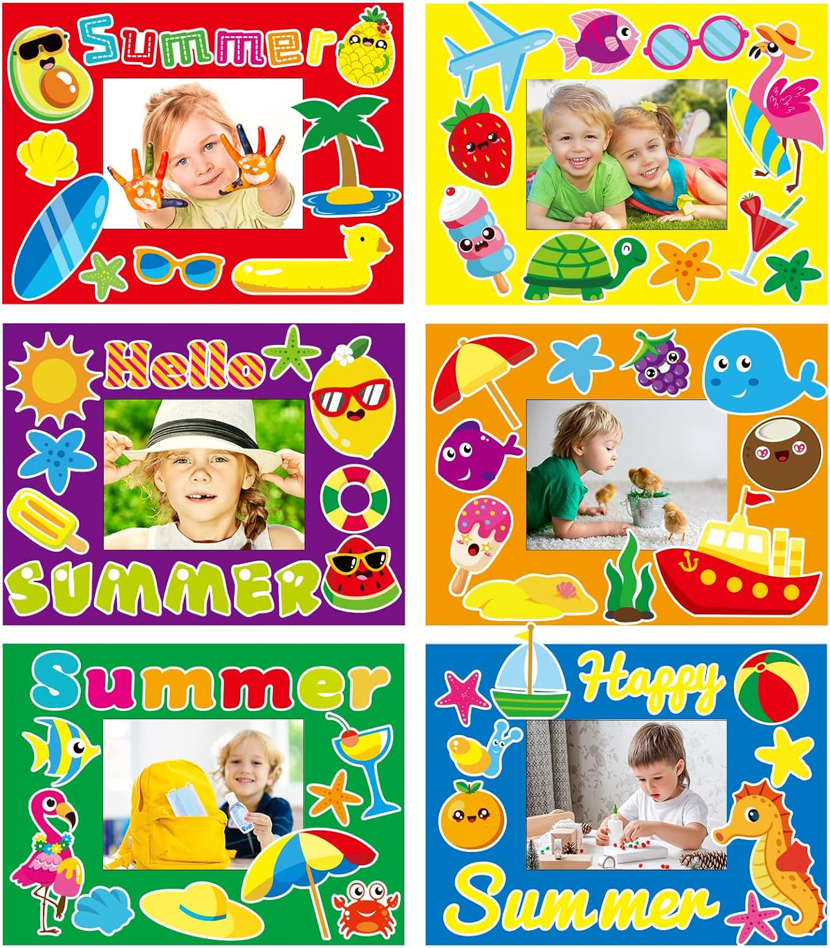 30 Packs Halloween Arts and Crafts for Kids Picture Frame Craft Kits - Summer Style 2