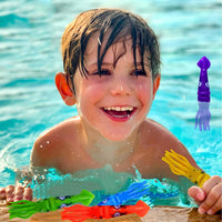 Haktoys Pool Diving Toy Set, Sinking Torpedoes for Kids & Adults - Multicolor Squids - image 2