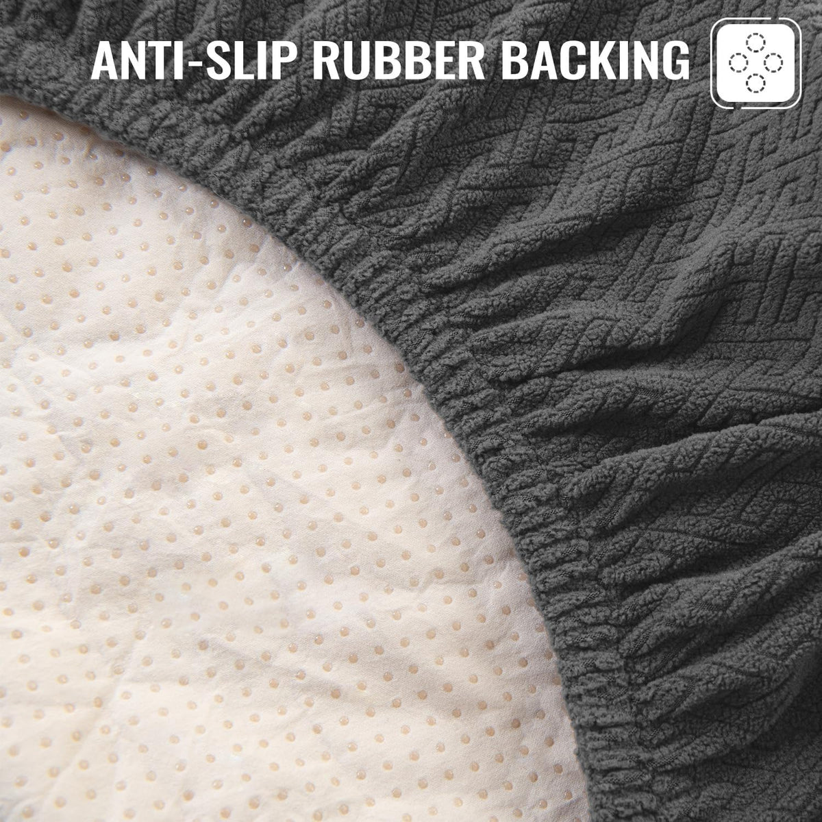 nanbowang waterproof replacement dog bed cover with elastic band and antislip back - view 4