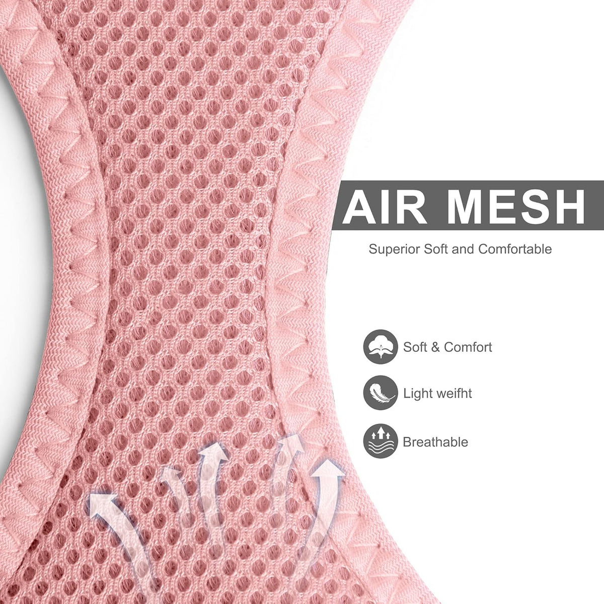 Fida Cat Harness and Leash Set for Walking Kitten and Puppy - XXXS (Neck:10.2"-11.4"; Girth:11.4"-12.6") / Pink - image 3