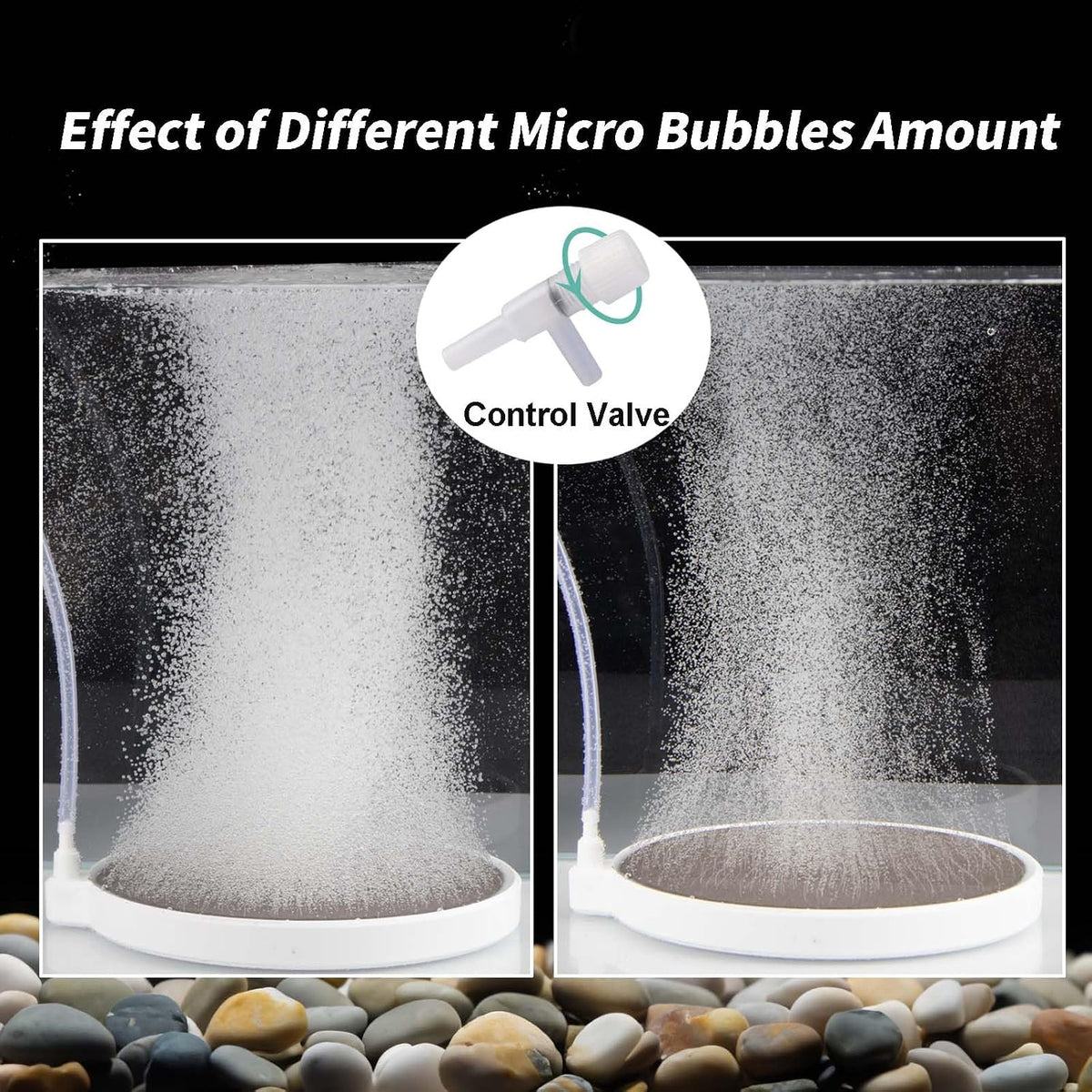 Fish Tank Bubbler, 3.2 Inch Aquarium Air Stone Kit, Nano Quiet Oxygen Diffuser for 20-70 Gallon - 6 Inch, for 100-150 Gal - image 2