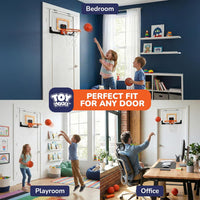 TOY Life Basketball Hoop Over The Door Basketball Hoop – Fun for Kids & Family - White-Score-LED - image 4