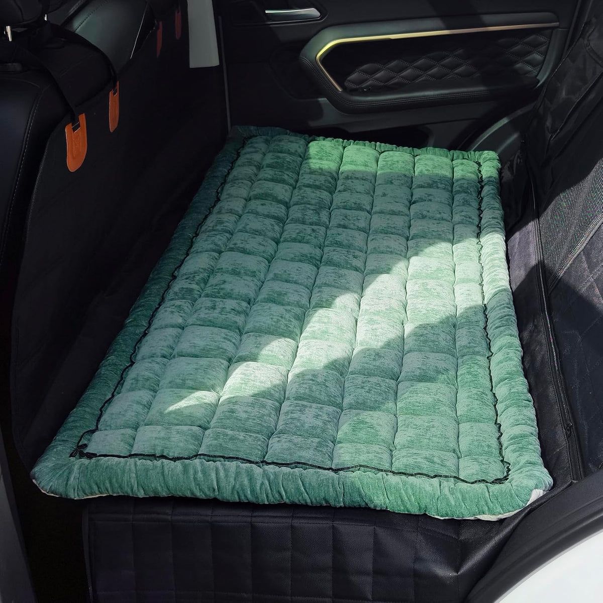 Dog Bed for Car Back Seat - Green / 24.8x54 inch - image 2