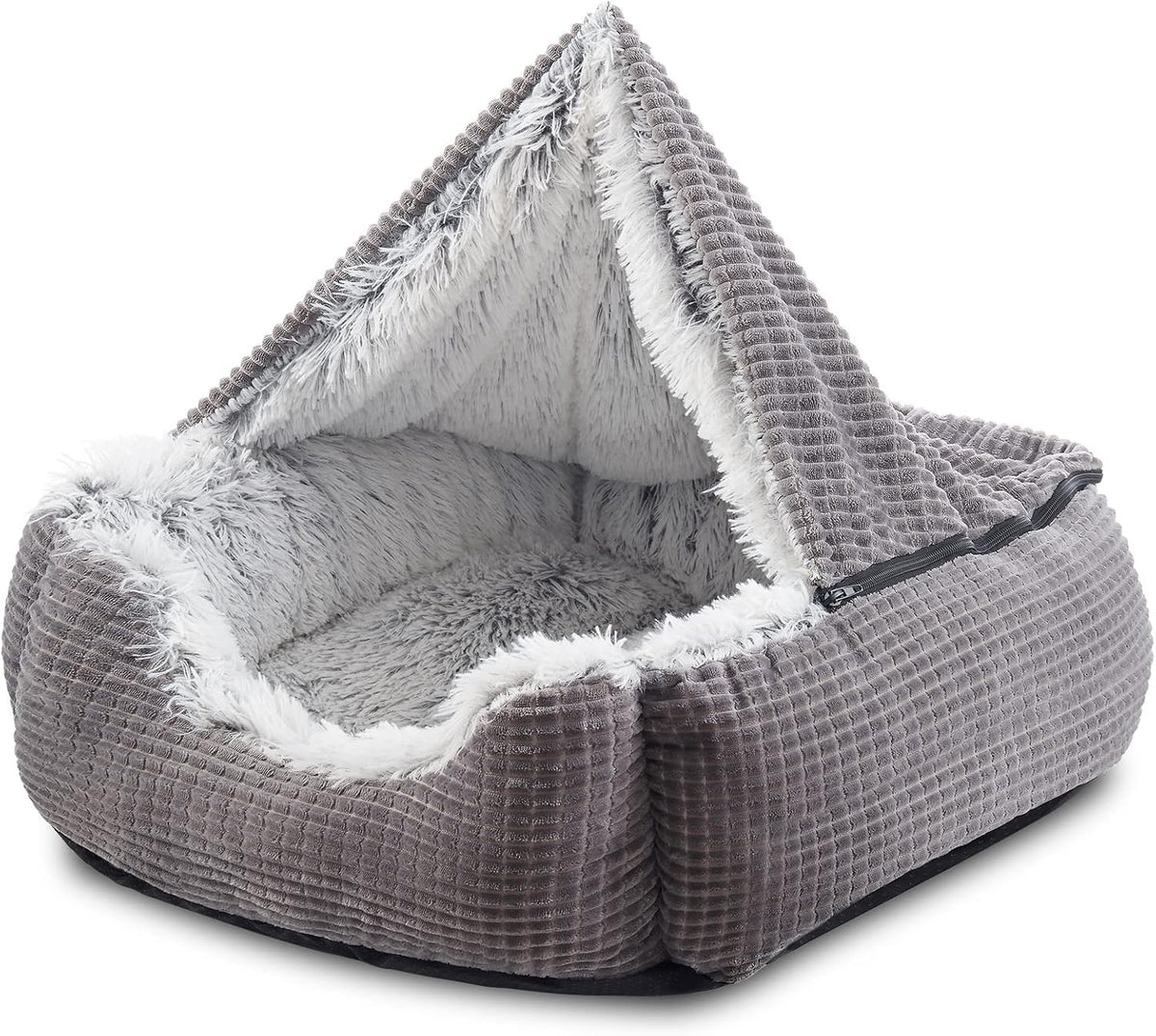 MIXJOY Dog Beds for Small Medium Dogs with Hooded Attached - 30.0"L x 24.0"W x 9.0"Th