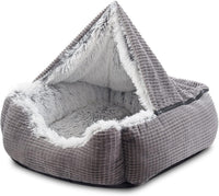 MIXJOY Dog Beds for Small Medium Dogs with Hooded Attached - 30.0"L x 24.0"W x 9.0"Th