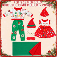 Kajaia 8 Pcs 18 Inch Doll Swimsuits Clothes and Accessories – Fun for Kids & Family - Red Green / Donut - image 4