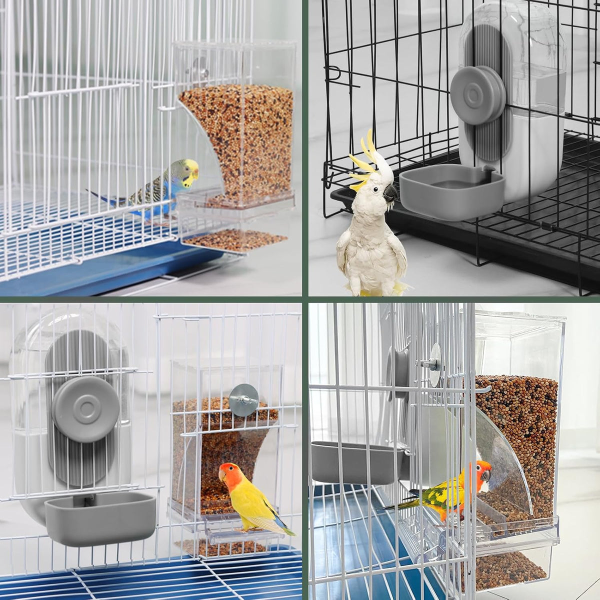 Lemtrflo No Mess Bird Feeder Water Dispenser - Gray - image 4
